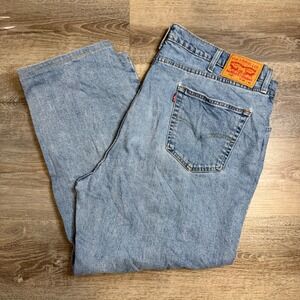Levis 550 Relaxed Fit Mens Jeans 44x30 Light Wash Blue Denim Tapered Leg 44 x 30